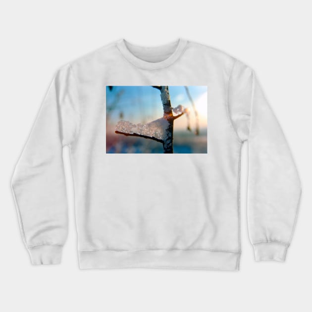 The Sun Prepares to Set on a Winter's Day Crewneck Sweatshirt by BrianPShaw